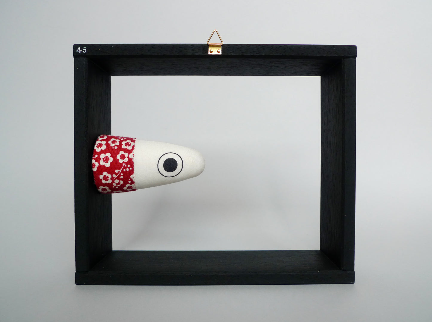 FLOW BOX - coppia di cornici di legno turchese con pesce spezzato